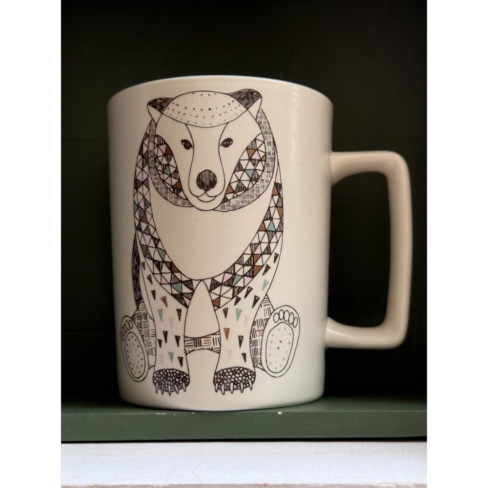 2017 Mosaic Style Starbucks Bear Design Coffee Mug - 12‎ oz Ceramic